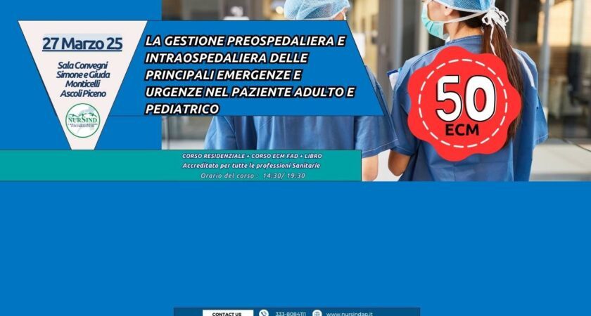 Corso ECM: Gestione Preospedaliera e Intraospedaliera delle Emergenze in Adulti e Pediatrici – 50 Crediti ECM