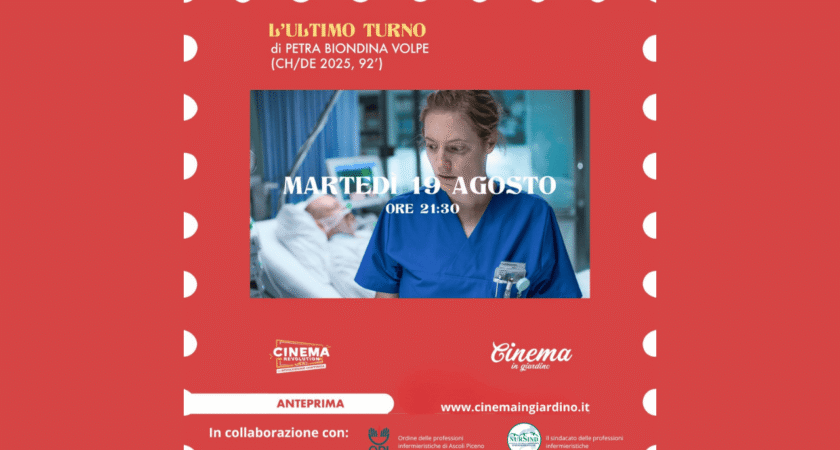Un film sugli infermieri che emoziona: L’ultimo Turno in anteprima a Grottammare. Posti gratuiti per gli iscritti NurSind