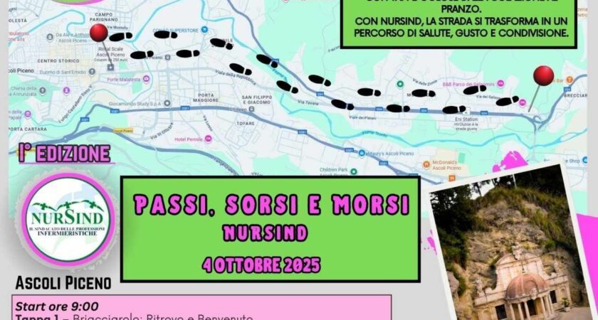 PasSi, SorSi e MorSi  NurSind 2025: un percorso tra natura, cultura ed enogastronomia ad Ascoli Piceno