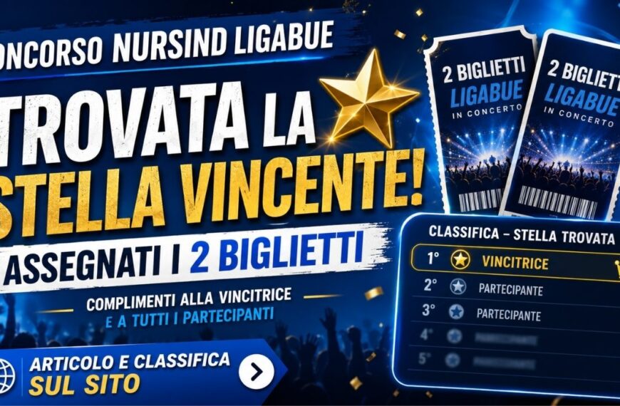 Concorso NurSind Ligabue con stella vincente e due biglietti assegnati