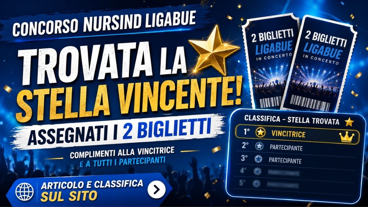 Concorso NurSind Ligabue con stella vincente e due biglietti assegnati