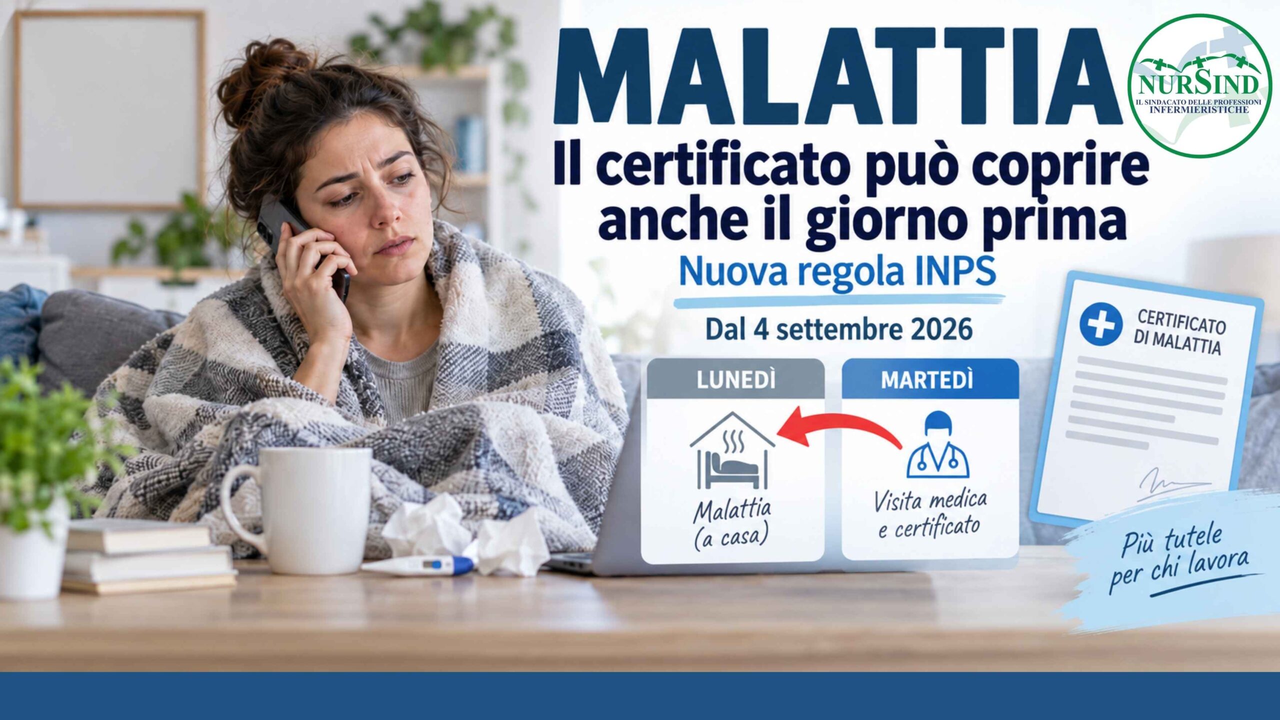Malattia, cambia tutto per i lavoratori: il certificato può coprire anche il giorno prima