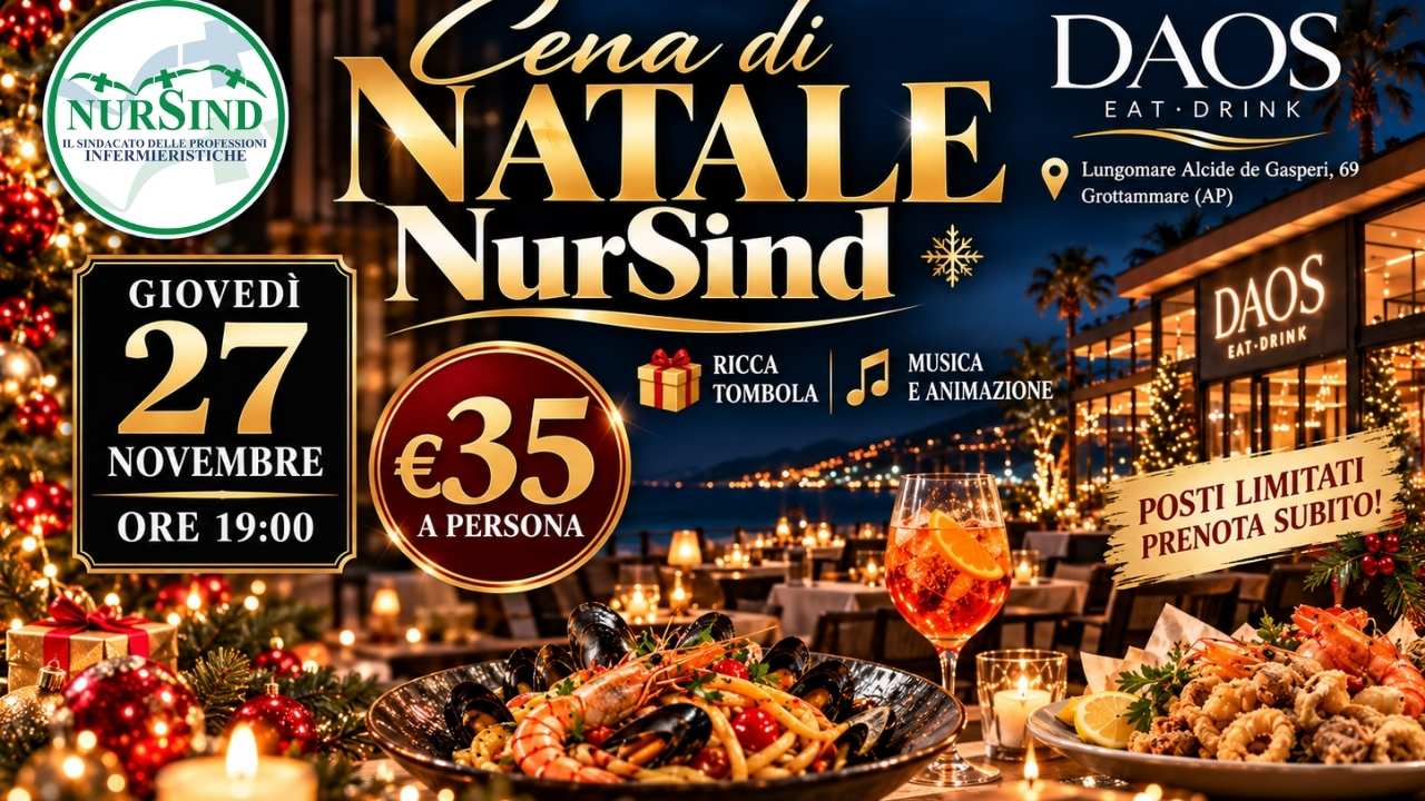 Cena di Natale nursind 27 novembre 2026