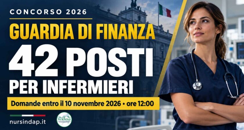 Guardia di Finanza, concorso 2026: 42 posti per infermieri. Ecco come partecipare